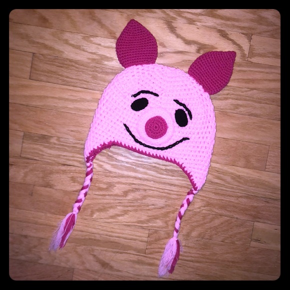 boutique Accessories - New! Crochet Piglet Beanie O/S